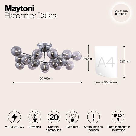 Потолочный светильник Maytoni Dallas MOD545PL-20CH - фото