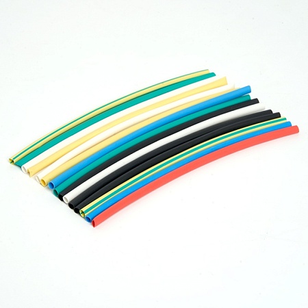 Набор термоусадочных трубок STEKKER HSHTS-210-10M, длина 10 см., коэф. усадки 2:1, (21шт в упаковке) - фото