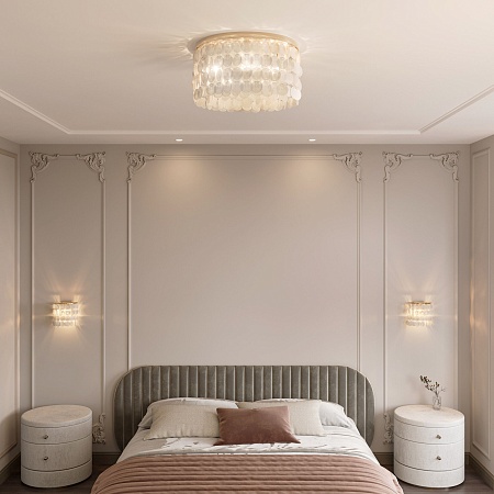 Потолочный светильник Eurosvet 60084/5 латунь/перламутр Smart - фото