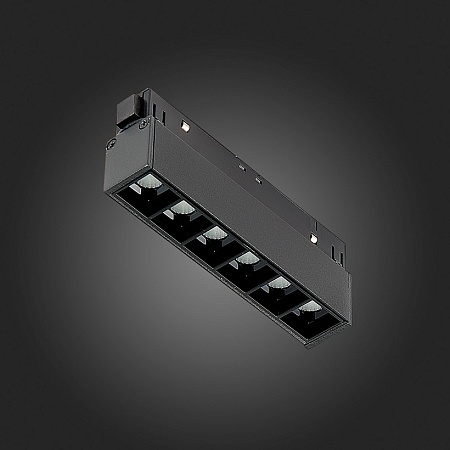 Магнитный трековый светильник Черный LED 1*6W 3000K 532Lm Ra>90 36° IP20 L115xW22xH44 4 ST361.436.06 - фото