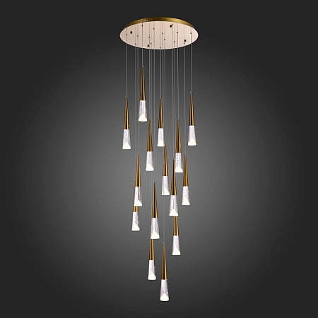 Люстра подвесная ST-Luce Золотистый/Прозрачный LED 15*3W 3000K SL6111.203.15 - фото