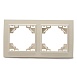 Рамка 2-местная горизонтальная STEKKER, PFR00-9002-02, серия Эрна, слоновая кость - фото