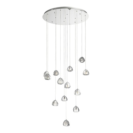 Светильник подвесной ST-Luce Хром/Прозрачный с пузырьками воздуха LED 13*3W 3000K SL6017.101.13 - фото