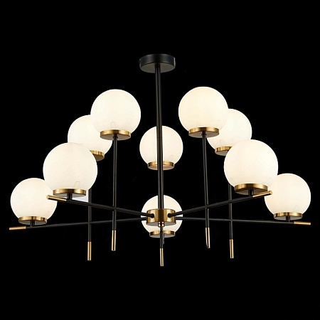 Люстра потолочная ST-Luce Черный, Латунь/Белый E27 10*60W SL1203.402.10 - фото