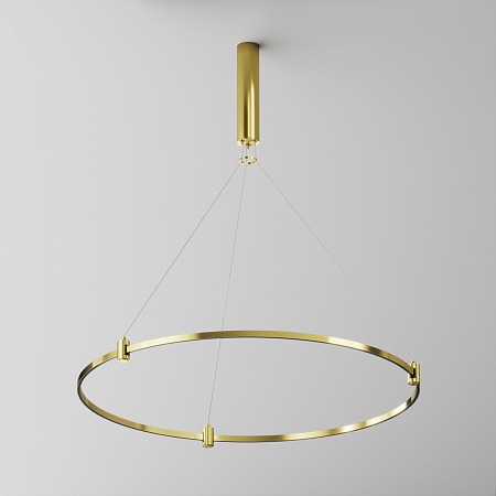 Подвесной набор с основанием под блок питания для круглого шинопровода Flarity латунь - фото