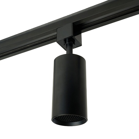 Светильник Feron AL198 трековый однофазный на шинопровод под лампу GU10, черный с антибликовой сеточкой - фото