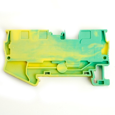 Зажим пружинный, 3-проводной проходной ЗНИ - 4 ,JXB PT 4  TW , желтый, зеленый LD573-1-40 - фото