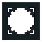 Рамка 1-местная, стекло, STEKKER GFR00-7001-05, серия Катрин, черный