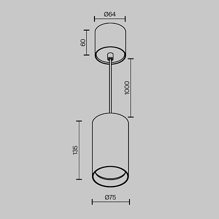Подвесной светильник Technical Vol P100PL-20W3K-B - фото