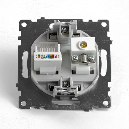 Розетка телевизионная 1-местная (механизм), STEKKER GLS00-7106-02, 75 Ом, 5-862МГц, серия Катрин, шампань - фото