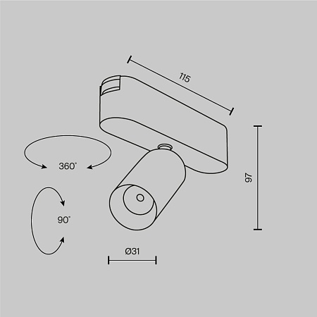 Трековый светильник Technical FOCUS LED TR103-1-5W3K-M-W - фото