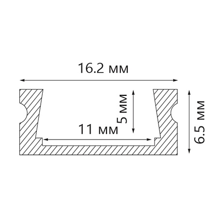 Профиль алюминиевый "накладной", серебро, SAB262 SAFFIT с матовым экраном, 2 заглушками, 2 крепежами в комплекте - фото
