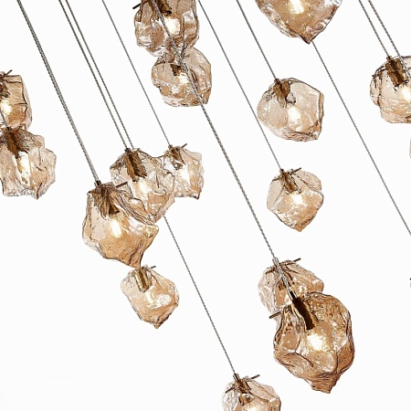 Светильник подвесной ST-Luce Латунь/Янтарный E14 18*40W SL1175.303.18 - фото