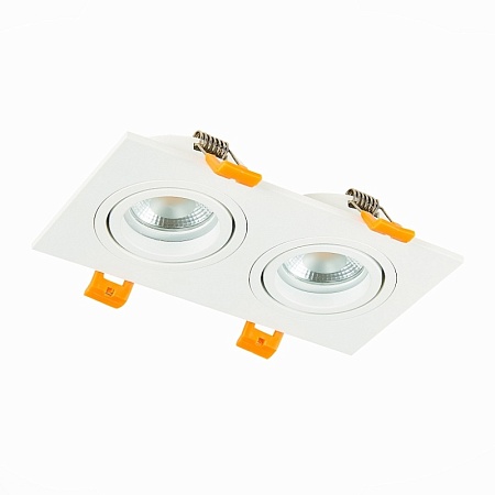 Св-к встр. Белый GU10 2*50W IP20 L170xW92xH27 220V Без ламп ST251.508.02 - фото