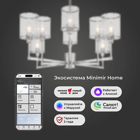 Потолочный светильник Eurosvet 60144/8 хром - фото