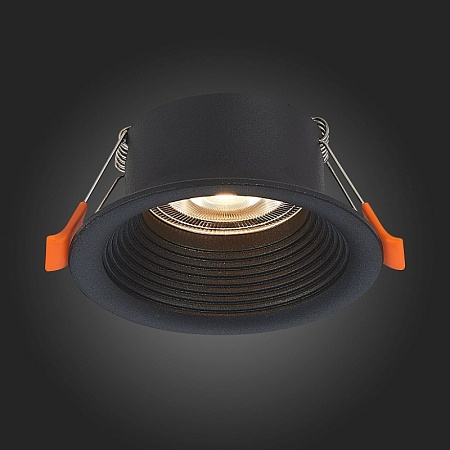 Св-к встр. Черный GU10 1*50W D89xH40 220V Без ламп ST202.408.01 - фото