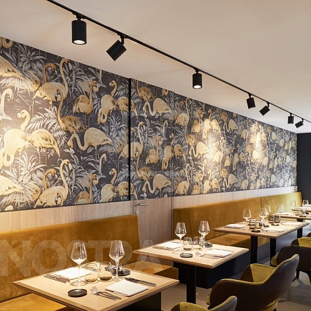 Шинопровод встраиваемый для трековых однофазных светильников, черный, 1м,  в наборе токоввод, заглушка, крепление, CAB1004 - фото