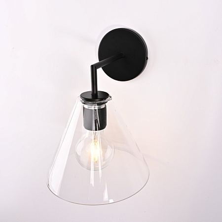 Бра Rh Utilitaire Funnel Shade Single Sconce Black Imperiumloft 123269-22 - фото