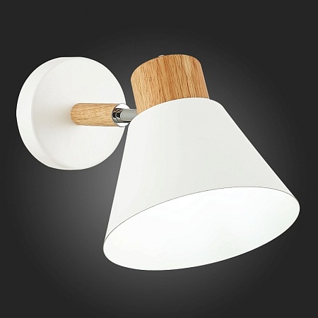 Светильник настенный Светлое дерево, Белый/Белый E27 1*60W SLE103701-01 - фото