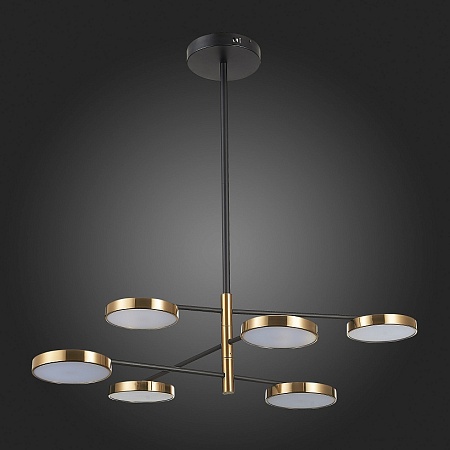 Светильник подвесной ST-Luce Черный/Латунь, Белый LED 6*7,5W 3000K SL1605.413.06 - фото