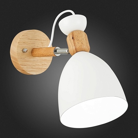 Светильник настенный Светлое дерево, Белый/Белый E27 1*60W SLE103801-01 - фото