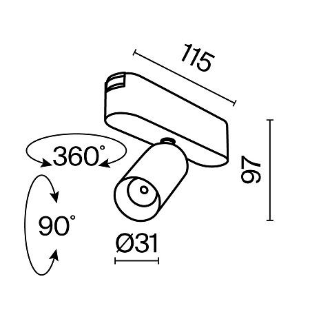 Трековый светильник Technical FOCUS LED TR103-1-5W4K-M-W - фото