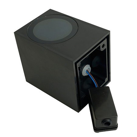 Светильник садово-парковый Feron.ONE DH050-P,на стену, GU10 220-240V, черный пластик - фото