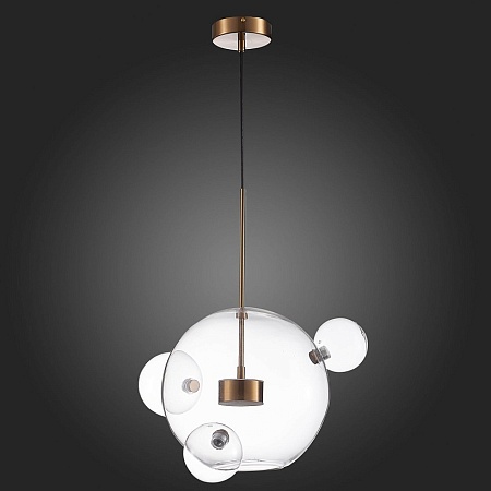 Светильник подвесной ST-Luce Латунь/Прозрачный LED 1*14W 3000K SL1133.203.01 - фото