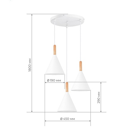 Светильник подвесной Белый/Белый E27 3*40W SLE1255-513-03 - фото