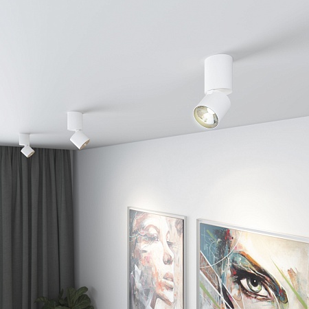 Светильник потолочный поворотный светодиодный Sens 10W 4000K белый 25042/LED Elektrostandard - фото