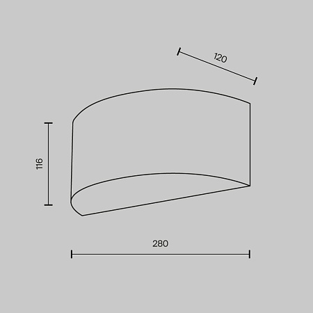 Настенный светильник (бра) Maytoni Ripple MOD096WL-01CH - фото