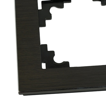 Рамка 5-местная, металл, STEKKER, MFR00-7005-05, серия Катрин, черный - фото