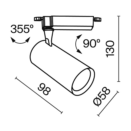 Трековый светильник Technical Vuoro TR003-1-6W4K-S-B - фото