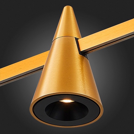 Магнитный трековый светильник FARM Золотистый LED 1*5W 3000K 272Lm Ra90 60 IP20 D70xH11 ST813.206.05 - фото