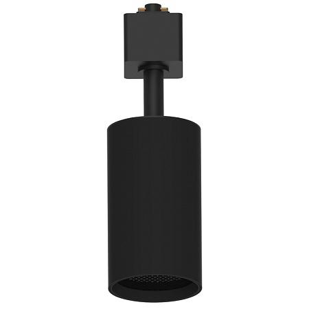 Светильник Feron AL198 трековый однофазный на шинопровод под лампу GU10, черный с антибликовой сеточкой - фото