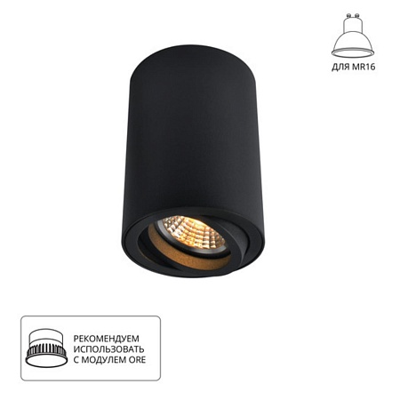 Точечный накладной светильник Arte Lamp SENTRY A1560PL-1BK - фото