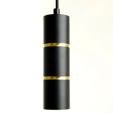 Светильник потолочный Feron ML1868  Barrel ZEN levitation на подвесе MR16 35W, 230V, чёрный, золото 55*180 - фото