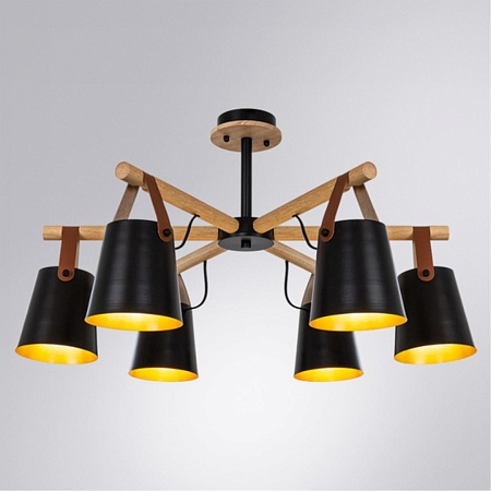 Потолочная люстра Arte Lamp THOMAS A7032PL-6BK - фото