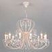 Подвесной светильник Eurosvet 3305/12 белый с золотом / прозрачный хрусталь - фото