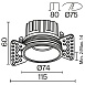 Встраиваемый светильник Technical Round DL058-12W3K-TRS-BS - фото