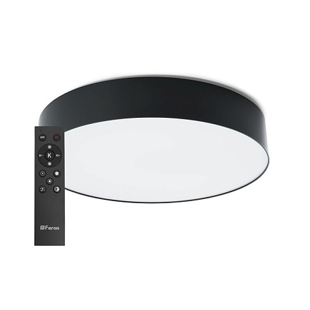 Светодиодный управляемый светильник Feron AL6200 “Simple matte” тарелка 165W 3000К-6500K черный - фото