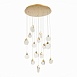 Светильник подвесной ST-Luce Золотистый/Прозрачный,С пузырьками воздуха LED 16*3W 3000 SL6104.203.16 - фото