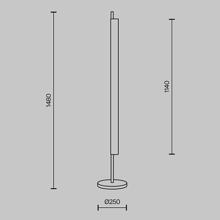 Напольный светильник (торшер) Maytoni Loom MOD258FL-L15BS3K - фото