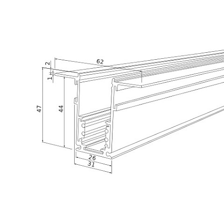 Slim Magnetic Шинопровод встраиваемый белый (2м) 85087/00 85087/00 Elektrostandard - фото