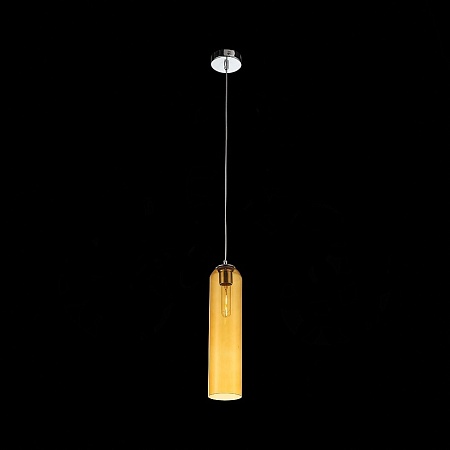 Светильник подвесной ST-Luce Хром/Янтарный E27 1*60W SL1145.193.01 - фото