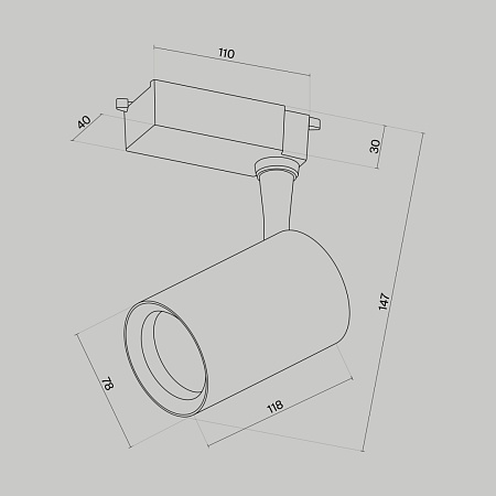 Трековый светильник Technical Vuoro TR003-1-10W3K-S-W - фото