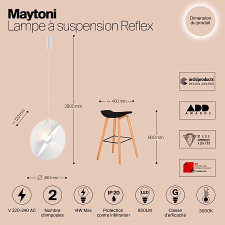 Подвесной светильник Maytoni Reflex MOD154PL-L6W3K - фото