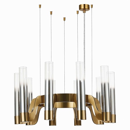 Люстра подвесная ST-Luce Латунь/Хром, Прозрачный E14 10*40W SL1235.303.10 - фото