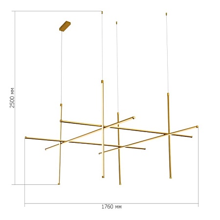 Светильник подвесной ST-Luce Матовое золото LED 1*150W 3000K SL6207.203.150 - фото