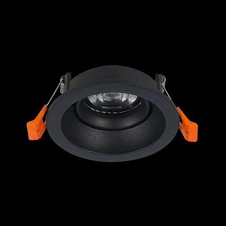 Св-к встр. Черный GU10 1*50W D94xH40 220V Без ламп ST208.408.01 - фото